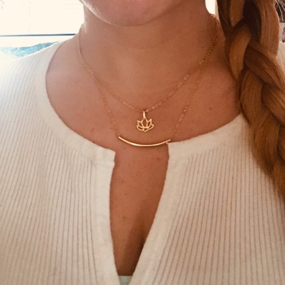 Lotus flower good luck summer quote necklace - Picture 8 of 8